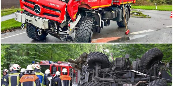 🚒 Feuerwehr-Unimog schwer beschädigt: Zusammenstoß mit Traktor fordert eine verletzte Person – Ermittlungen laufen