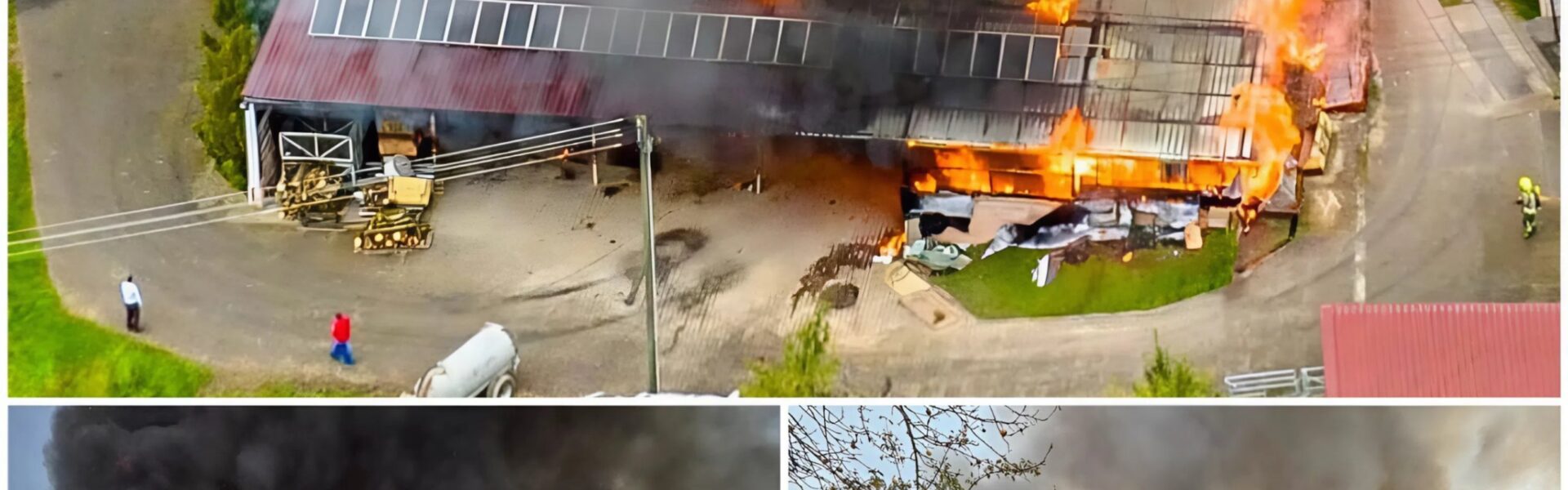 Großbrand auf landwirtschaftlichem Anwesen in Affalterbach – Werkzeughalle vollständig niedergebrannt