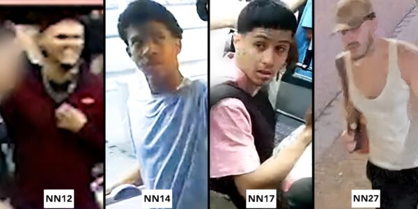 Identificatie gezocht: 4 relschoppers – de onbekende gedaanten die nog vrij rondlopen 👇