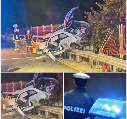 ‼️ Spektakulärer Unfall auf der B 16 bei Biburg – 19-Jährige fährt mit überhöhter Geschwindigkeit in eine Betonschutzwand