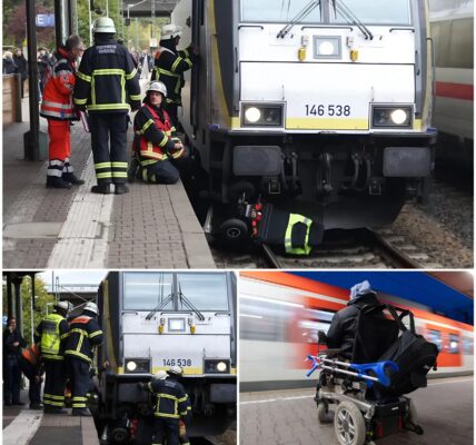 Dramatische Szenen in Hamburg-Harburg – Rollstuhlfahrer fällt vor einfahrenden Zug