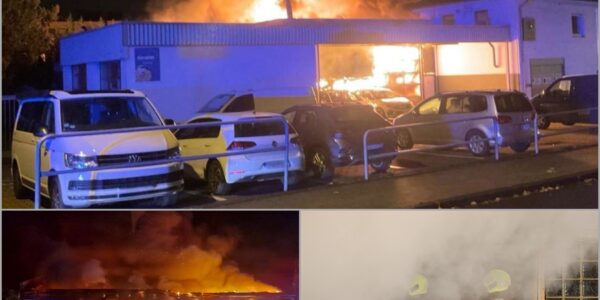 Brand-Horror in Deutschland: Autowerkstatt explodiert in Flammenmeer! 👇