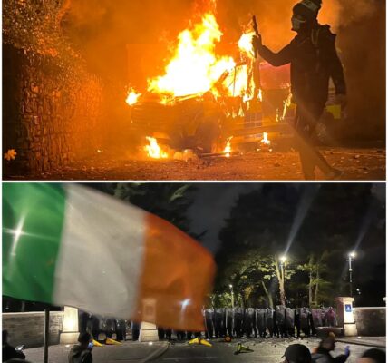 Krawalle vor Asylunterkunft in Dublin: Polizei verhindert Sturm durch Schildwall