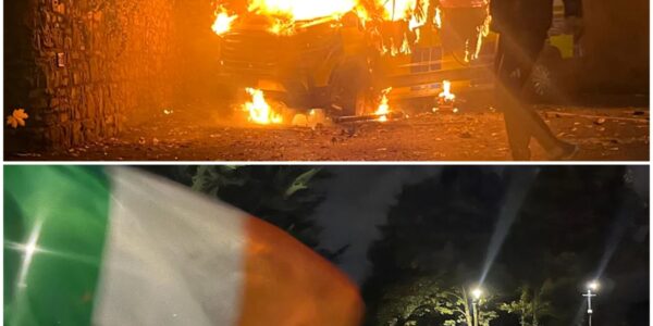 Krawalle vor Asylunterkunft in Dublin: Polizei verhindert Sturm durch Schildwall