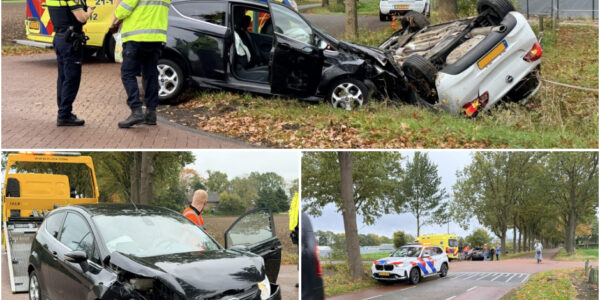 Ernstig ongeval: Auto belandt op zijn kop in sloot bij ernstig ongeval in Heeswijk-Dinther