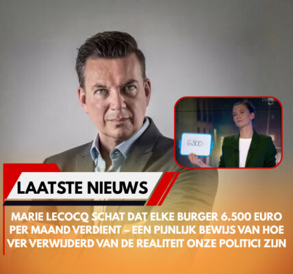 Marie Lecocq schat dat elke burger 6.500 euro per maand verdient â een pijnlijk bewijs van hoe ver verwijderd van de realiteit onze politici zijn
