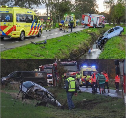 Auto total loss, levens verwoest: Jonge man sterft ter plekke in De Wilgen 👇