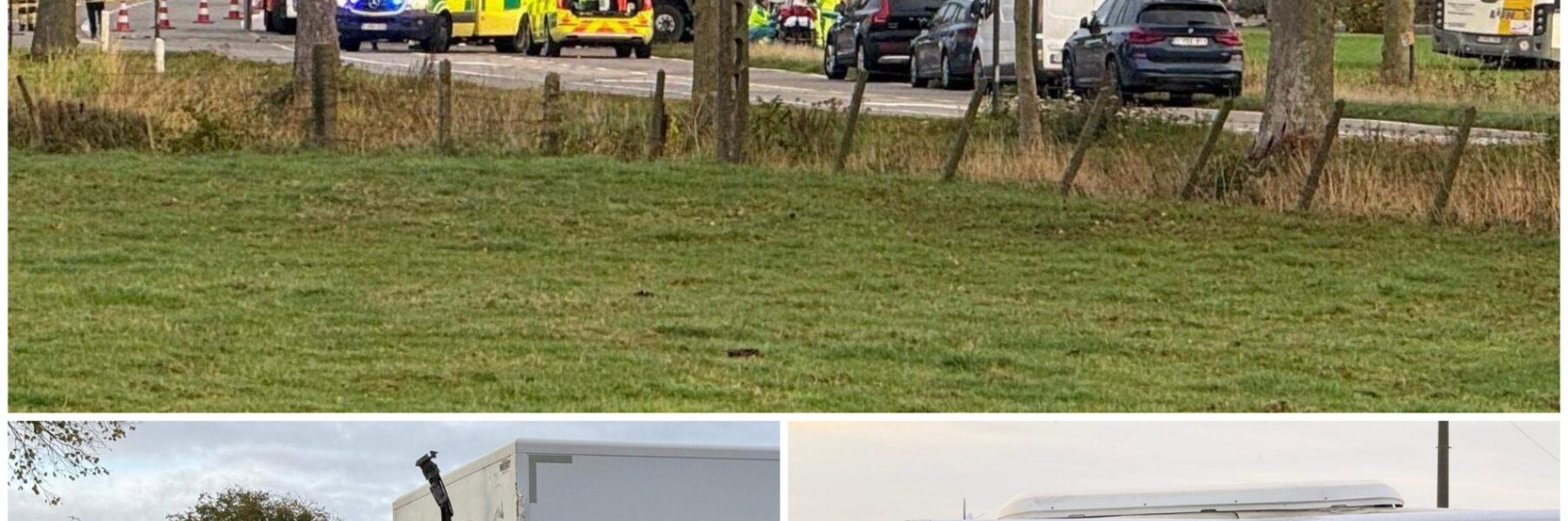Vijf mensen naar ziekenhuis na zware aanrijding tussen lijnbus en vrachtwagen in Ieper