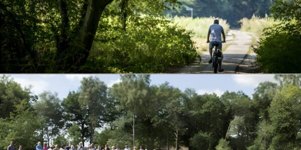 Schrik van zijn leven: Fietser wordt achtervolgd door naakte man in natuurgebied De Borkeld! 💥👇