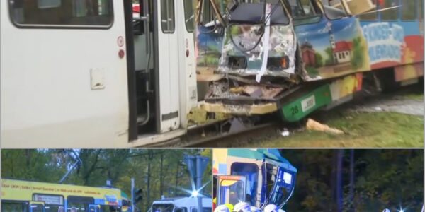 Frontal-Crash bei Berlin: Straßenbahnen kollidieren – Fahrerin eine Stunde eingeklemmt!👇