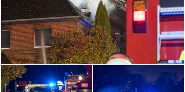 Polizei schutzt Feuerwehr bei gefährlichem Brandeinsatz in Schwalmtal (NRW)