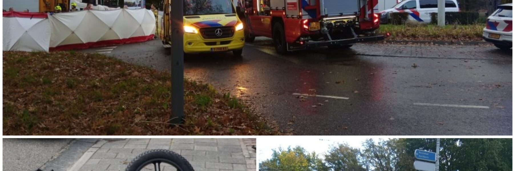 Fatbiker zwaargewond bij ongeval in Velp – vrachtwagen tilt auto op voor reddingsactie