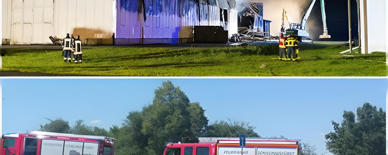 Schwere Brandkatastrophe in Dombühl: Scheune vollständig niedergebrannt – Schaden über 300.000 Euro, Polizei ermittelt