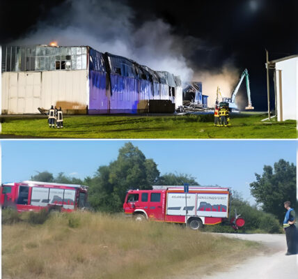 Schwere Brandkatastrophe in Dombühl: Scheune vollständig niedergebrannt – Schaden über 300.000 Euro, Polizei ermittelt