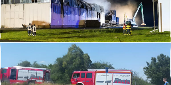 Schwere Brandkatastrophe in Dombühl: Scheune vollständig niedergebrannt – Schaden über 300.000 Euro, Polizei ermittelt