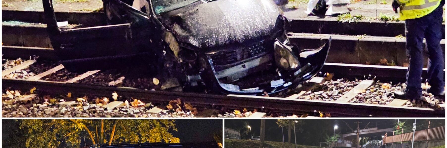 Drama in Karlsruhe! 🚨 Kleinwagen überschlägt sich – zwei Männer flüchten, schwerverletzte Frau hilflos auf Bahngleisen zurückgelassen! 💔😱