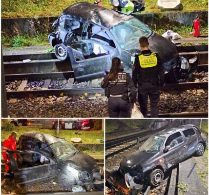 Schwerer Unfall in Karlsruhe: Frau schwer verletzt – Fahrer und Beifahrer flüchten vom Unfallort