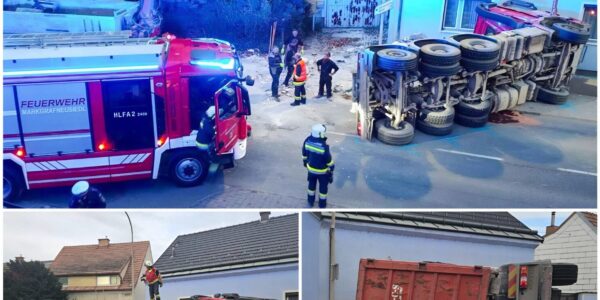 💥 LKW kracht in Wohnhaus in Markgrafneusiedl – Gebäude einsturzgefährdet, Fahrer verletzt 💥