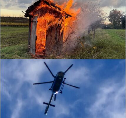 Zwei Weinberghütten brennen lichterloh bei Bruchsal — Polizei setzt Hubschrauber ein, doch was die Luftaufnahmen zeigten, verrät meer dan gedacht‼️👇