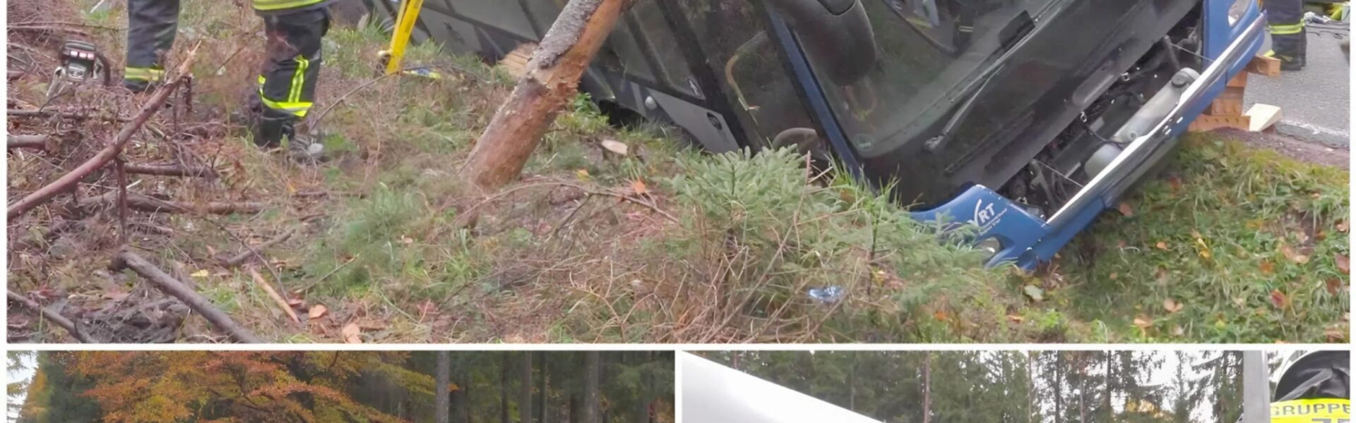 Dramatischer Schulbus-Unfall bei Mandern: 49 Kinder entkommen nur knapp einer Katastrophe