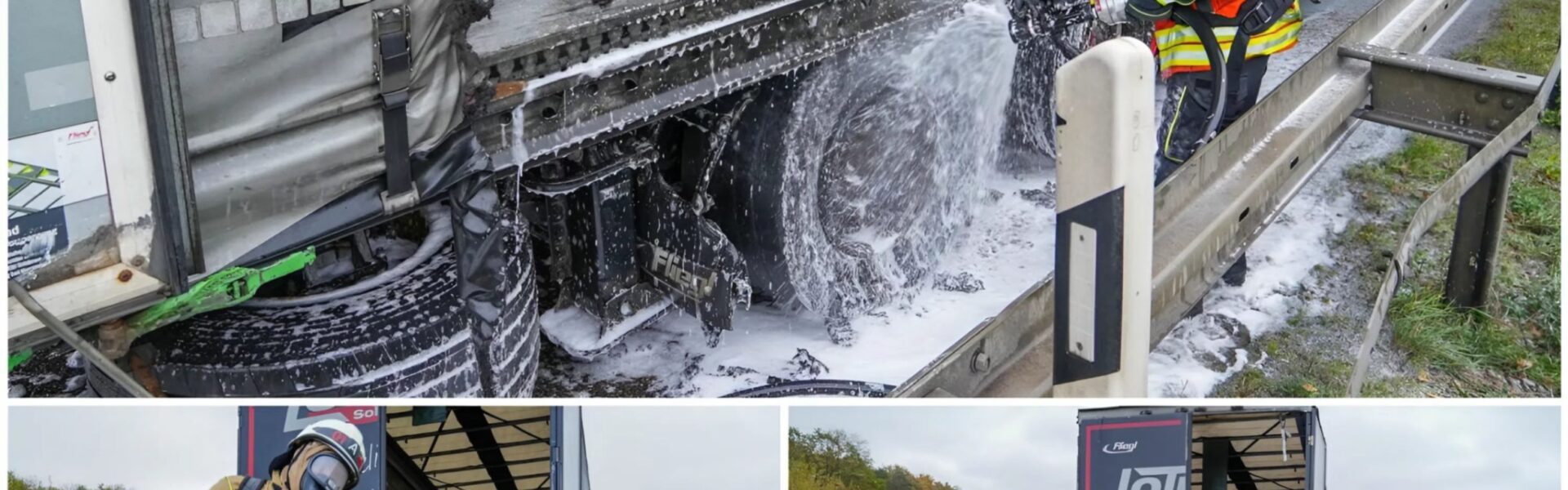 Zufällige Helden auf der A6 – Feuerwehr verhindert schweren Lkw-Brand bei Sinsheim