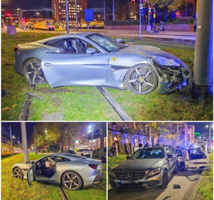 Spektakulärer Ferrari-Unfall in Karlsruhe-Oststadt: Luxuswagen zerstört – drei Verletzte
