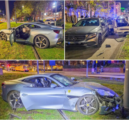 Luxus-Ferrari in Karlsruhe zu Schrott gefahren: Crash auf der Durlacher Allee legt Verkehr lahm – Schaden im Viertelmillionenbereich