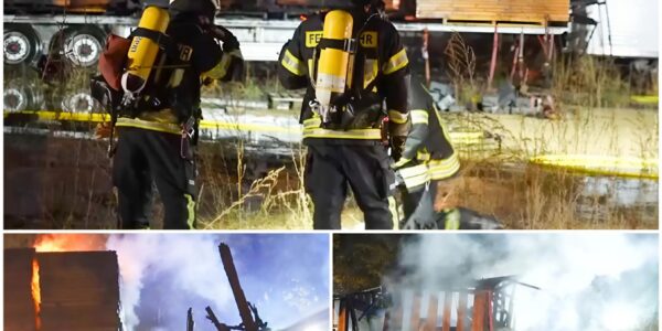 Verheerender Brandanschlag auf Schaustellerfamilie in Brandenburg – 40 Weihnachtsbuden und Lkw zerstört