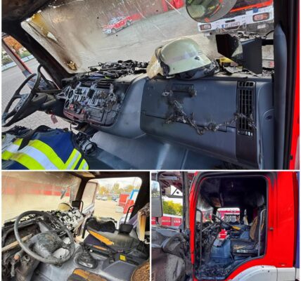 Feuer bei der Feuerwehr Datteln – Drehleiter fängt plötzlich in der Fahrzeughalle Feuer