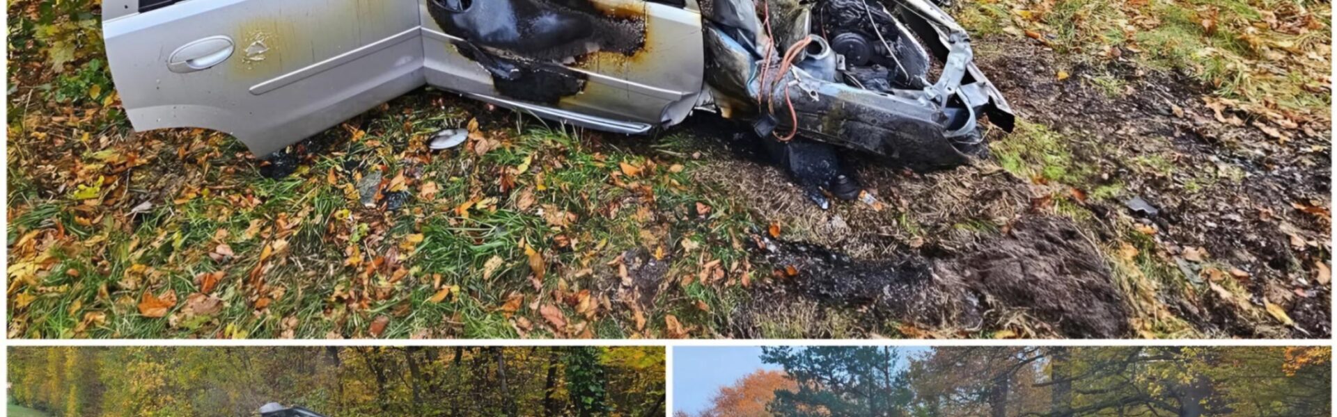 Schwerer Unfall bei Forst: Opel prallt frontal gegen Baum und geht in Flammen auf – Ersthelfer retten Fahrer aus dem Wrack