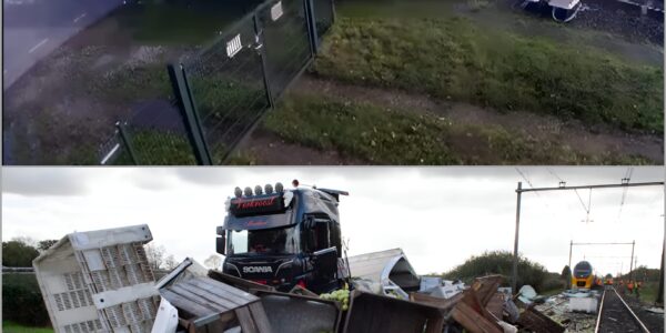 Tragedie in Meteren – NS-trein botst op vrachtwagen vol peren, foto uit de cabine laat heel Nederland verstillen 😱