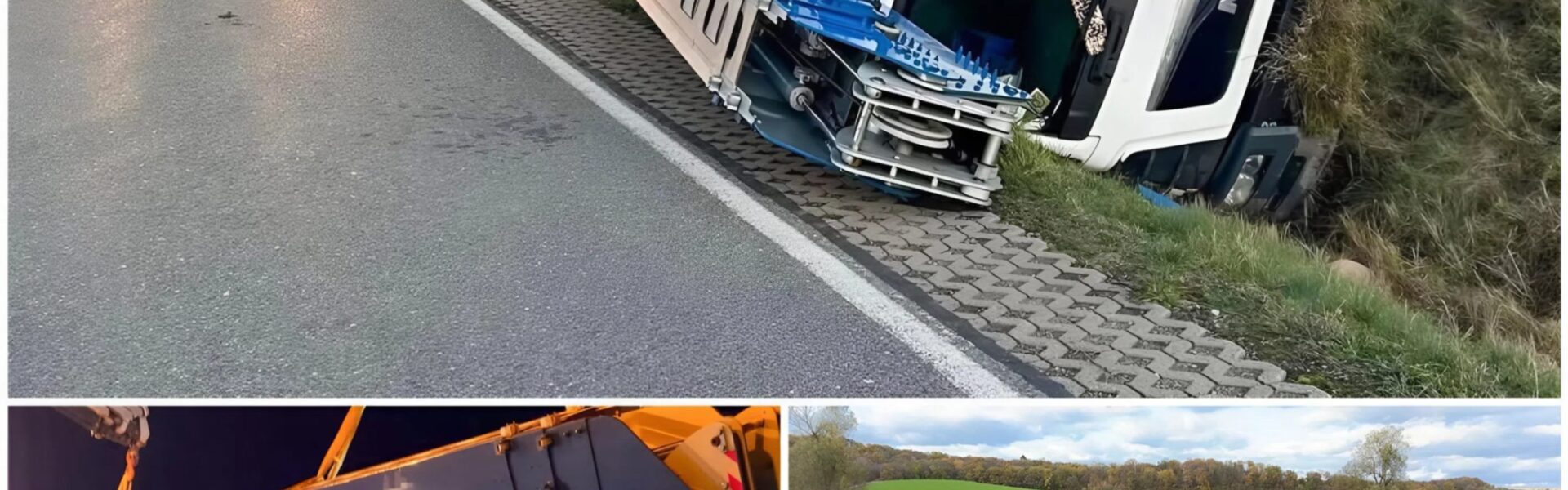 Schwerer Unfall bei Bad Rodach: Kranlaster kippt um – Fahrer schwer verletzt