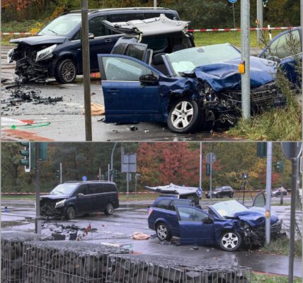 Drama net over de grens bij Emmerik – Vier zwaargewonden na frontale botsing, maar wat er in de laatste seconden gebeurde laat iedereen sprakeloos 😶‍🌫️💥