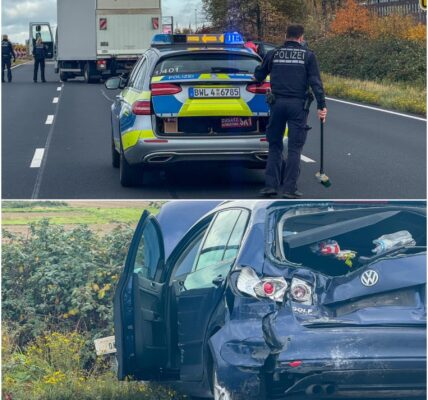 Mehrere Verletzte bei schwerem Auffahrunfall auf der B36 bei Rheinstetten – Lkw schiebt Autos zusammen, Straße stundenlang gesperrt 🚨
