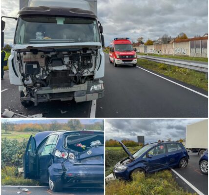Schwerer Auffahrunfall auf der B36 bei Rheinstetten: Mehrere Verletzte nach Lkw-Kollision am Stauende