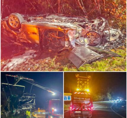 🚨 Schwerer Unfall bei Ettlingen: Betrunkener Mercedes-Fahrer schleudert über Leitplanke – Fahrzeug geht in Flammen auf