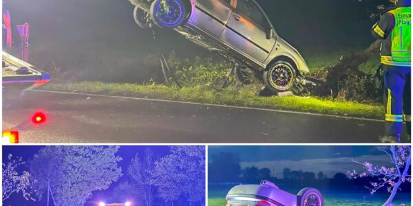 Umweltgefahr nach schwerem Unfall in Aurich-Dietrichsfeld: Pkw überschlägt sich und verliert Betriebsstoffe