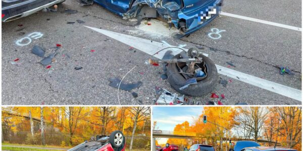 Spektakulärer Verkehrsunfall in Kempten: Autofahrerin kracht ungebremst in wartende Fahrzeuge – zwei Verletzte, hoher Sachschaden