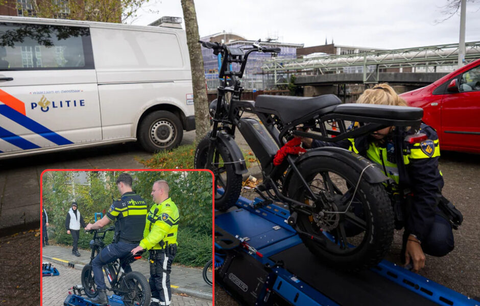 “Politie grijpt in bij middelbare school in Alphen aan den Rijn: tientallen illegale fatbikes betrapt op topsnelheden boven 40 km/u”