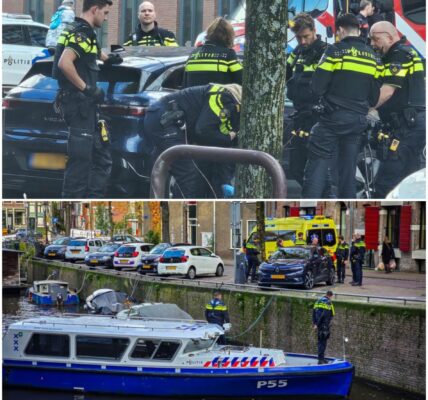 Dronken motorrijder springt in gracht na wilde achtervolging door politie in Amsterdam-Centrum