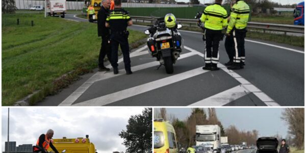 Motorrijder zwaargewond na harde val bij inhaalactie op toerit N242 bij Alkmaar