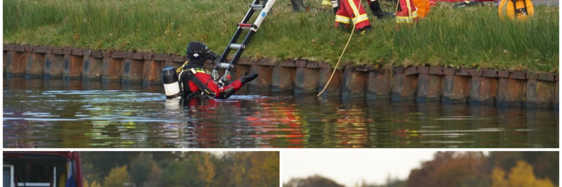 Fietser te water in Assen: omstanders springen heldhaftig in bij reddingsactie