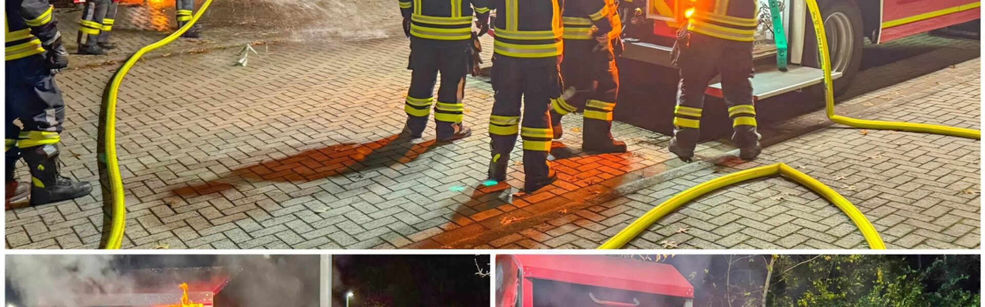 Brandteufel treibt sein Unwesen im Forster Wald – Altkleidercontainer gehen in Flammen auf: Polizei sucht Brandstifter 🔥‼️