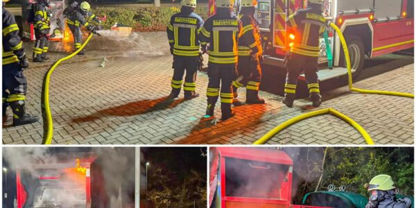 Brandteufel treibt sein Unwesen im Forster Wald – Altkleidercontainer gehen in Flammen auf: Polizei sucht Brandstifter 🔥‼️