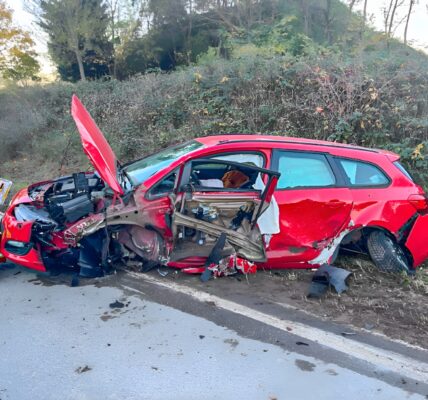 Schock auf der B271: Drei Schwerverletzte, Autos total zerstört – Ursache des Horror-Crashs schockiert alle! 🚨💥