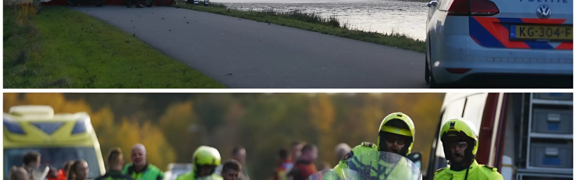 Een fietser viel in het water en werd in kritieke toestand naar de spoedeisende hulp gebracht