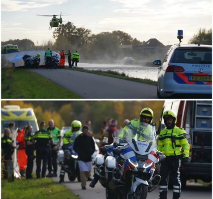 Een fietser viel in het water en werd in kritieke toestand naar de spoedeisende hulp gebracht