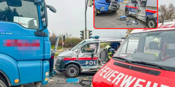 Dramatischer Einsatz in Kärnten: Polizeiwagen kollidiert mit Lkw – Diensthund und Beamtin verletzt