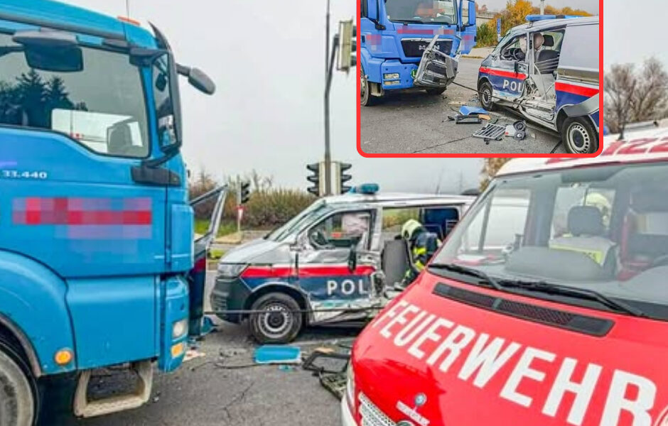 Dramatischer Einsatz in Kärnten: Polizeiwagen kollidiert mit Lkw – Diensthund und Beamtin verletzt