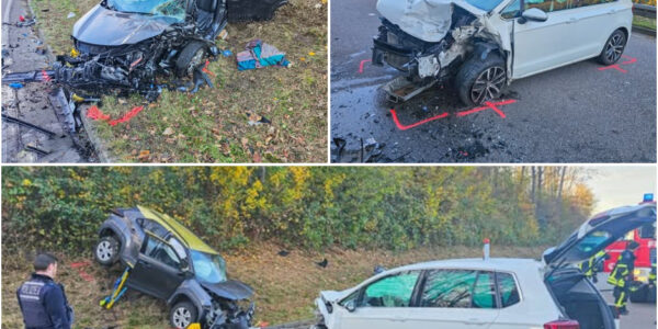 Frontal-Crash auf der B294 bei Birkenfeld: Senior gerät in Gegenverkehr – drei Schwerverletzte und kilometerlanger Stau